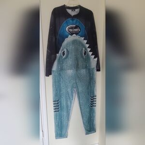 Briefly Stated Union Suit Shark Attack Kigurumi Onesie Casual Costume Bioworld